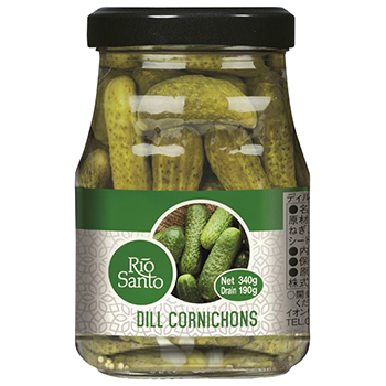 【FOOD de WINE】リオサント ディルピクルス 340g / イオンリテール(YONCA RIO SANTO DILL PICKLES)